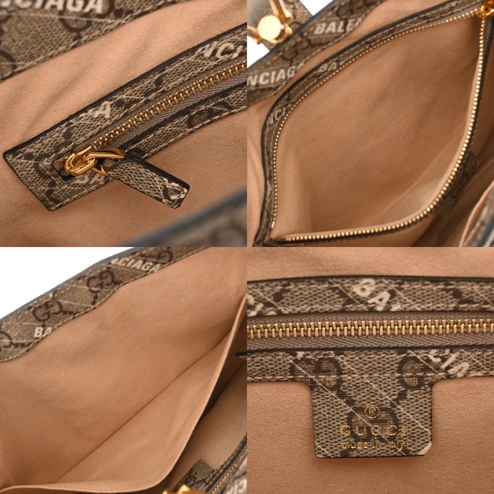 Gucci GG Supreme Jackie Balenciaga Beige Shoulder Bag - Picture 9 of 9